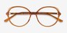 Pure Orange AcetateEyeglass Frames from EyeBuyDirect, Closed View