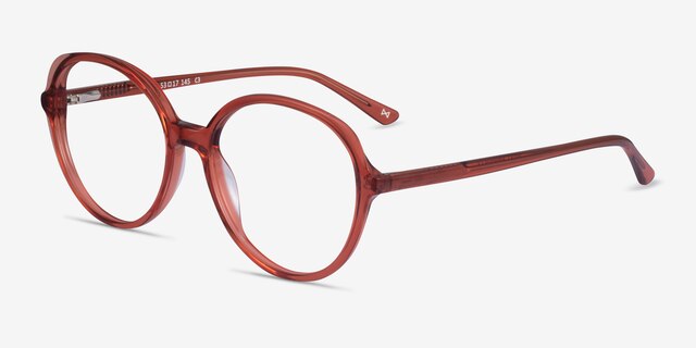 Pure Terracotta AcetateEyeglass Frames from EyeBuyDirect, Angle View
