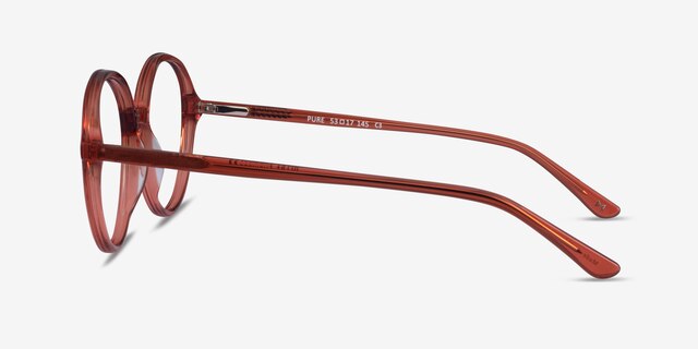Pure Terracotta AcetateEyeglass Frames from EyeBuyDirect, Side View