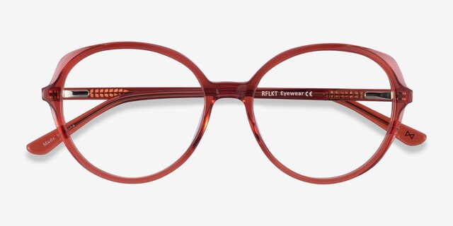 Pure Terracotta AcetateEyeglass Frames from EyeBuyDirect, Closed View