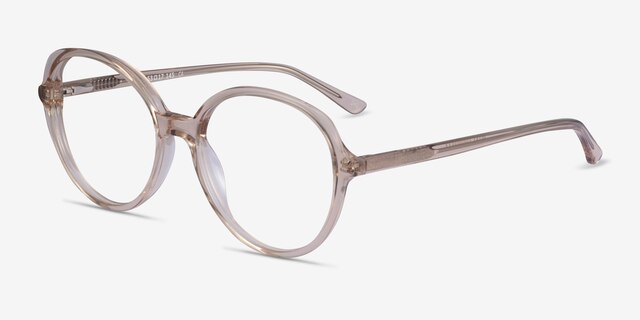 Pure Champagne AcetateEyeglass Frames from EyeBuyDirect, Angle View