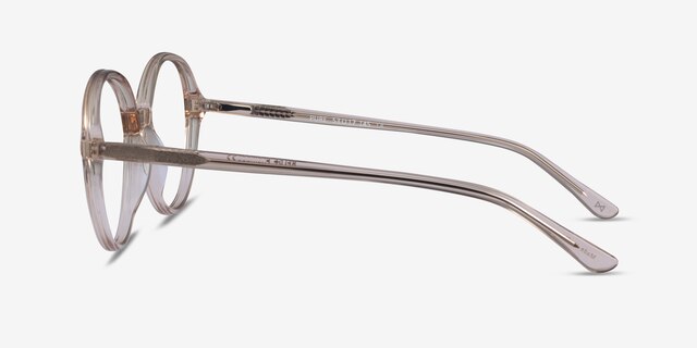 Pure Champagne AcetateEyeglass Frames from EyeBuyDirect, Side View