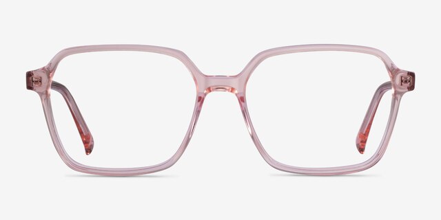 Bucolic Clear Pink AcetateEyeglass Frames from EyeBuyDirect, Front View