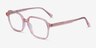 Bucolic Clear Pink AcetateEyeglass Frames from EyeBuyDirect, Angle View