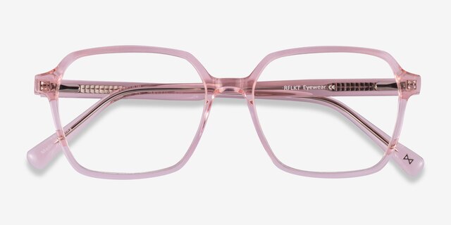 Bucolic Clear Pink AcetateEyeglass Frames from EyeBuyDirect, Closed View