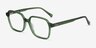 Bucolic Clear Green AcetateEyeglass Frames from EyeBuyDirect, Angle View