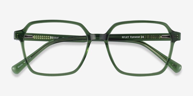 Bucolic Clear Green AcetateEyeglass Frames from EyeBuyDirect, Closed View