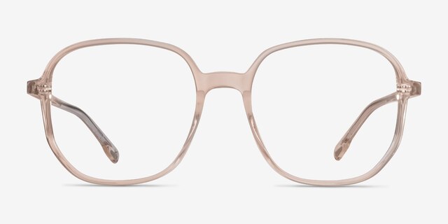Natural Champagne AcetateEyeglass Frames from EyeBuyDirect, Front View
