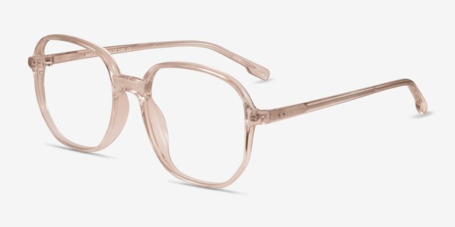 Natural Champagne AcetateEyeglass Frames from EyeBuyDirect, Angle View
