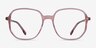 Natural Clear Pink AcétateMontures de lunettes de vue d'EyeBuyDirect, Vue de Face