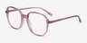 Natural Clear Pink AcétateMontures de lunettes de vue d'EyeBuyDirect, Vue d'Angle
