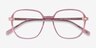 Natural Clear Pink AcétateMontures de lunettes de vue d'EyeBuyDirect, Vue Rapprochée