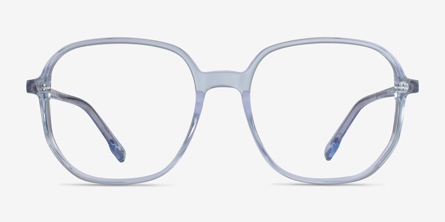 Natural Clear Blue AcetateEyeglass Frames from EyeBuyDirect, Front View