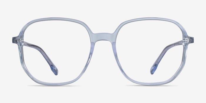 Natural Clear Blue Acetate Eyeglass Frames from EyeBuyDirect