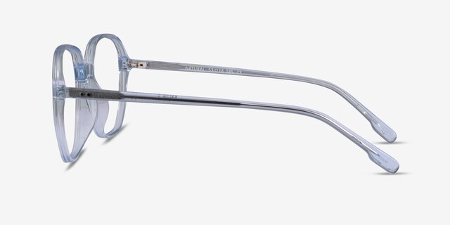 Natural Clear Blue AcetateEyeglass Frames from EyeBuyDirect, Side View