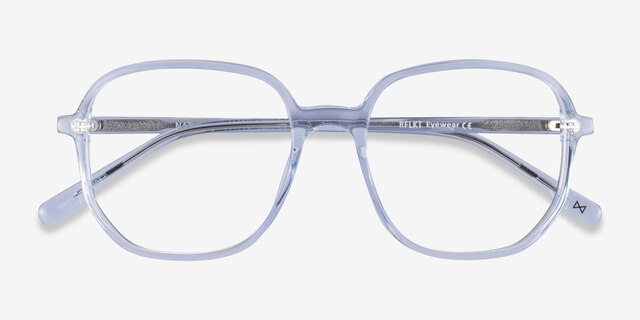 Natural Clear Blue AcetateEyeglass Frames from EyeBuyDirect, Closed View