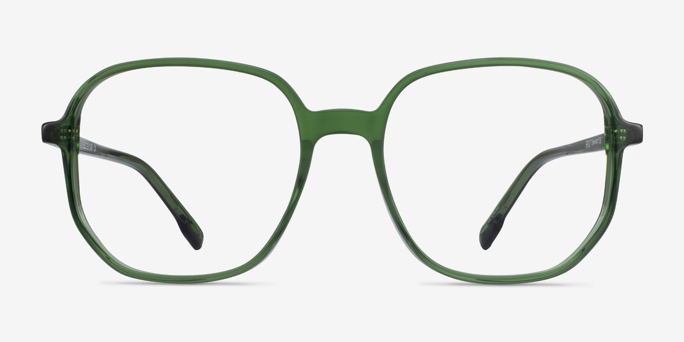 Natural Square Clear Green Frame Glasses For Women EyeBuyDirect