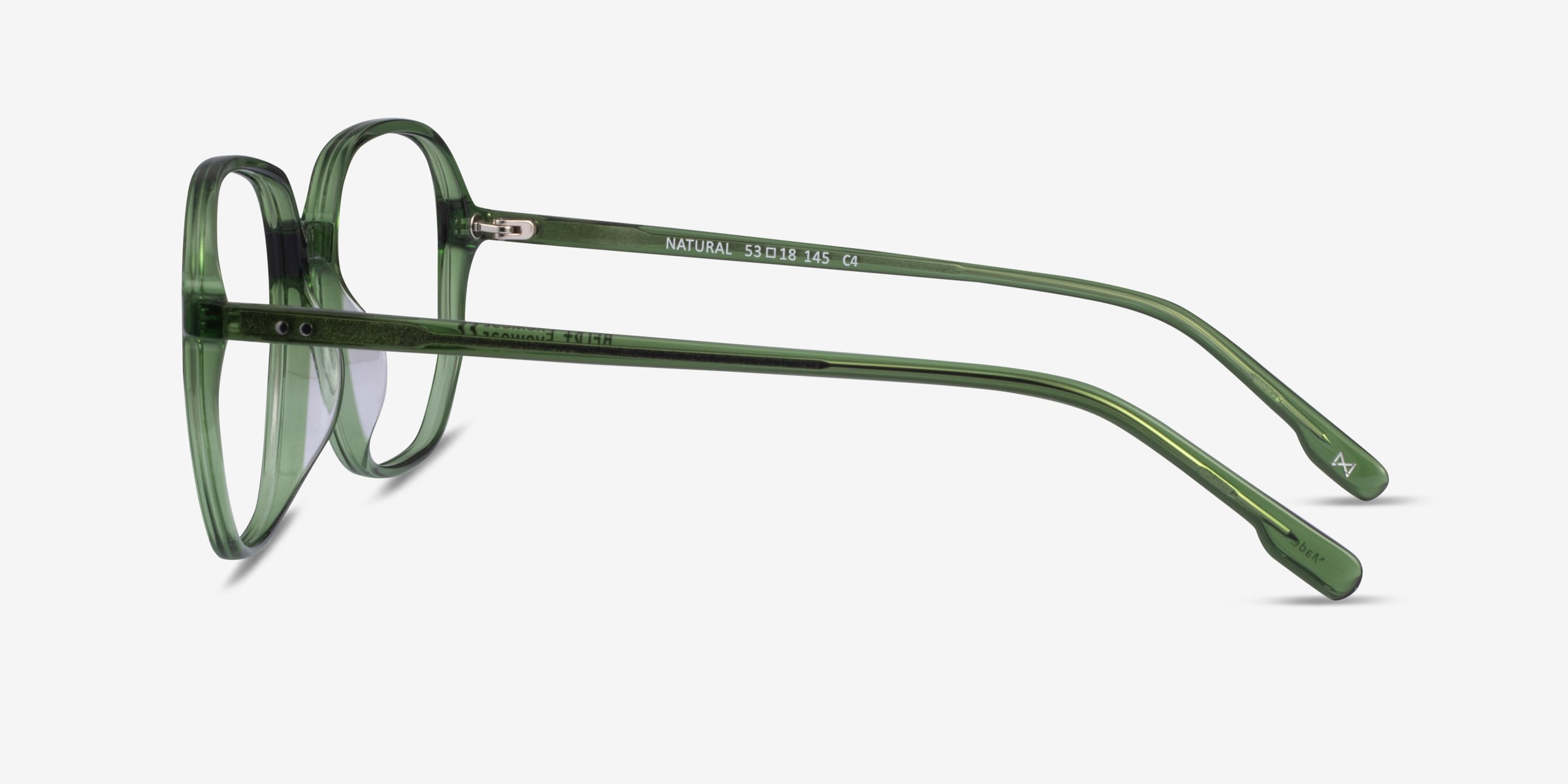 Natural Square Clear Green Glasses for Women | Eyebuydirect display picture 1