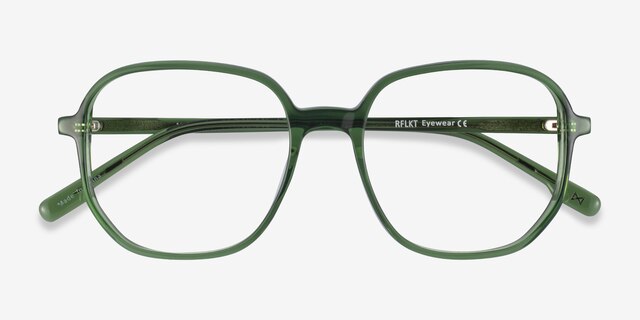 Natural Clear Green AcetateEyeglass Frames from EyeBuyDirect, Closed View