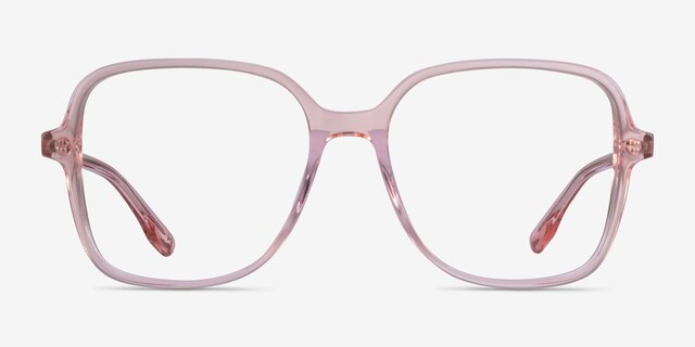 Bloom Clear Pink AcétateMontures de lunettes de vue d'EyeBuyDirect, Vue de Face