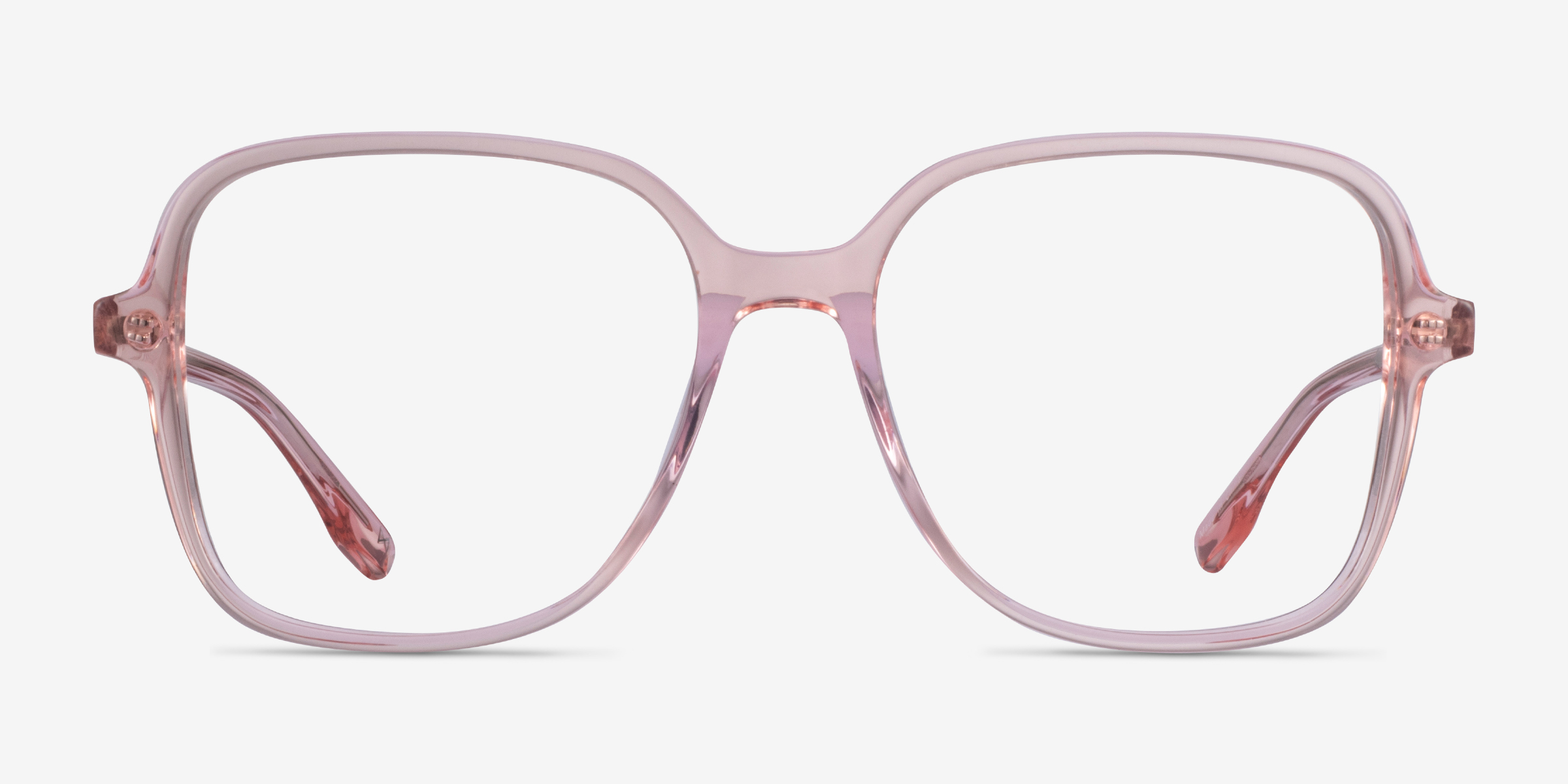 Bloom Square Clear Pink Full Rim Eyeglasses Eyebuydirect Canada