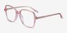 Bloom Clear Pink AcétateMontures de lunettes de vue d'EyeBuyDirect, Vue d'Angle