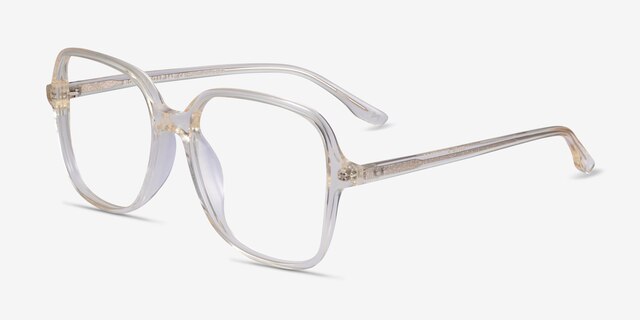 Bloom Clear Yellow AcetateEyeglass Frames from EyeBuyDirect, Angle View