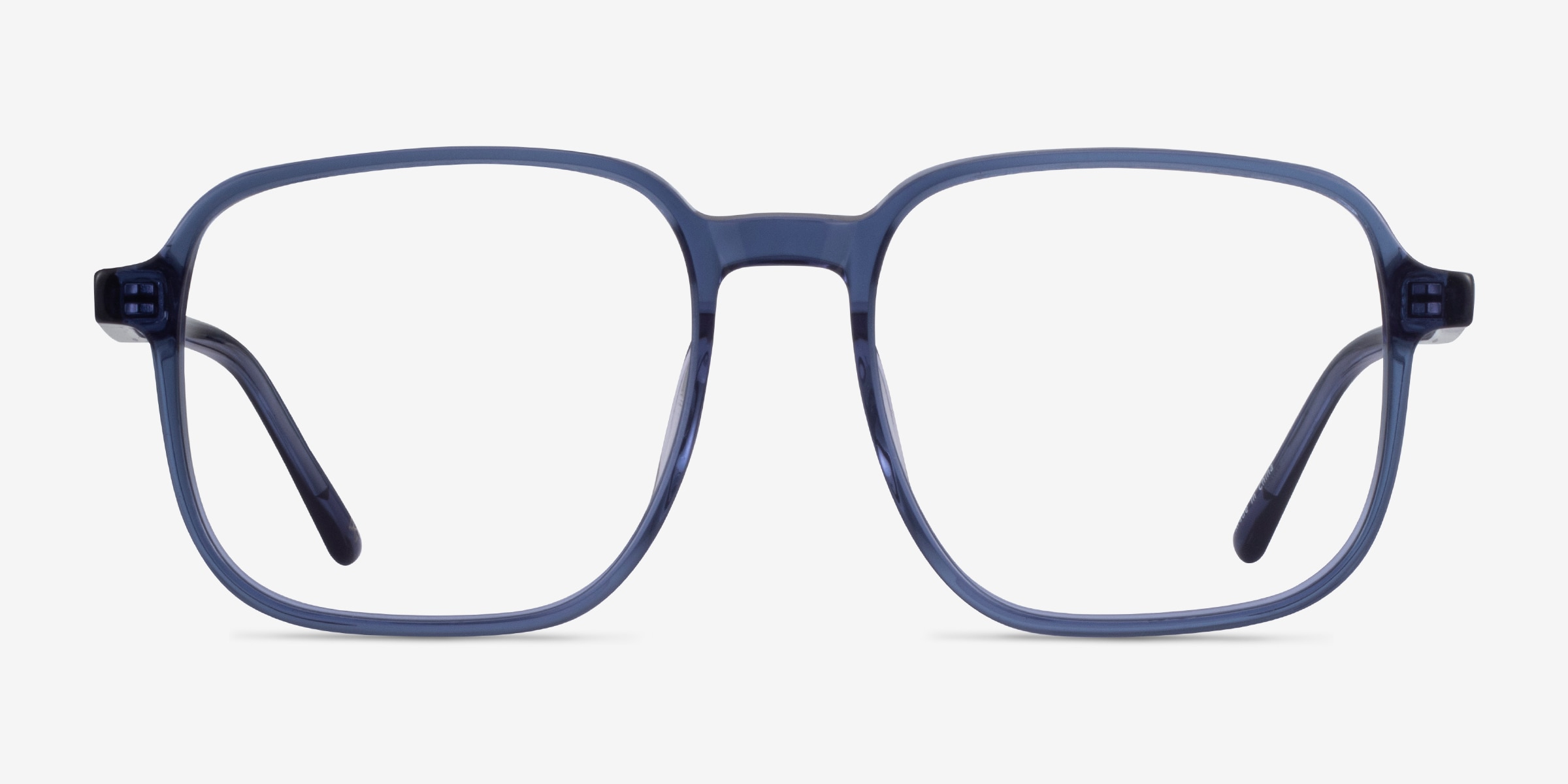 Ozone Square Clear Blue Glasses for Men | Eyebuydirect