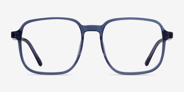 Ozone Clear Blue AcetateEyeglass Frames from EyeBuyDirect, Front View