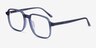 Ozone Clear Blue AcetateEyeglass Frames from EyeBuyDirect, Angle View