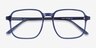 Ozone Clear Blue AcetateEyeglass Frames from EyeBuyDirect, Closed View