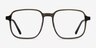 Ozone Clear Dark Green AcétateMontures de lunettes de vue d'EyeBuyDirect, Vue de Face