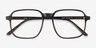 Ozone Clear Dark Green AcétateMontures de lunettes de vue d'EyeBuyDirect, Vue Rapprochée