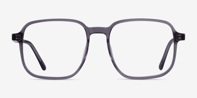 Ozone Clear Gray AcetateEyeglass Frames from EyeBuyDirect, Front View