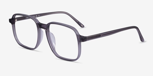 Ozone Clear Gray AcetateEyeglass Frames from EyeBuyDirect, Angle View