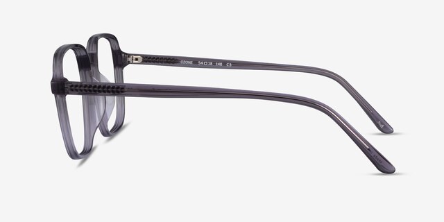 Ozone Clear Gray AcetateEyeglass Frames from EyeBuyDirect, Side View