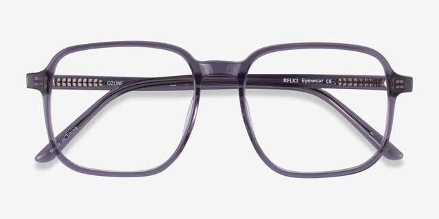 Ozone Clear Gray AcetateEyeglass Frames from EyeBuyDirect, Closed View