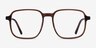 Ozone Clear Brown AcétateMontures de lunettes de vue d'EyeBuyDirect, Vue de Face