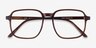 Ozone Clear Brown AcétateMontures de lunettes de vue d'EyeBuyDirect, Vue Rapprochée
