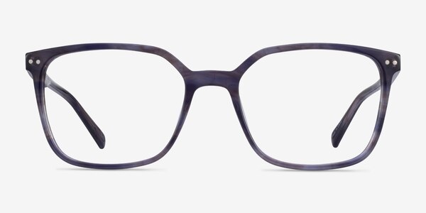 Conscious Blue Striped Acetate Eyeglass Frames