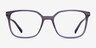 Conscious Clear Gray AcétateMontures de lunettes de vue d'EyeBuyDirect, Vue de Face