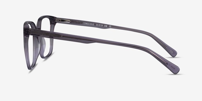 Conscious Clear Gray Acetate Eyeglass Frames from EyeBuyDirect