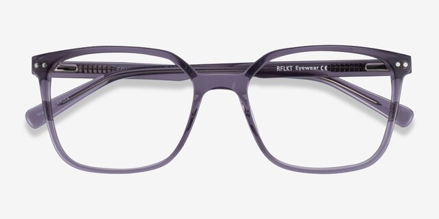Conscious Clear Gray AcétateMontures de lunettes de vue d'EyeBuyDirect, Vue Rapprochée