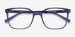 Conscious Clear Blue Alternative MaterialsEyeglass Frames from EyeBuyDirect, Closed View