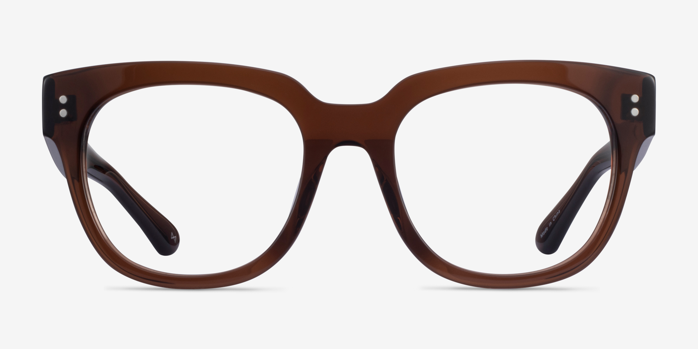 Life Square Clear Brown Full Rim Eyeglasses Eyebuydirect Canada