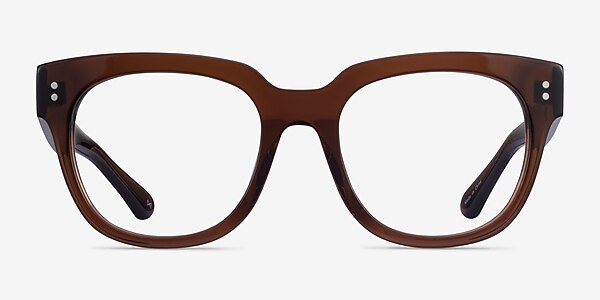 Life Clear Brown Acetate Eyeglass Frames