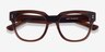 Life Clear Brown AcétateMontures de lunettes de vue d'EyeBuyDirect, Vue Rapprochée