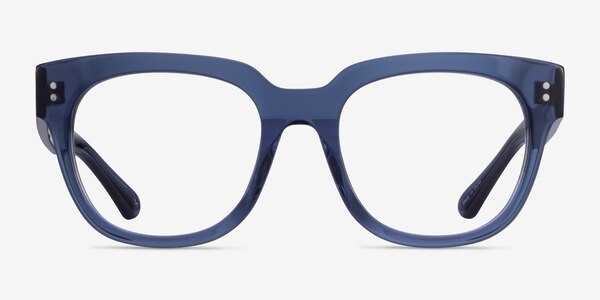 Life Square Clear Blue Full Rim Eyeglasses | EyeBuyDirect