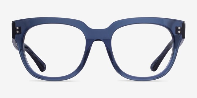 Life Clear Blue AcetateEyeglass Frames from EyeBuyDirect, Front View