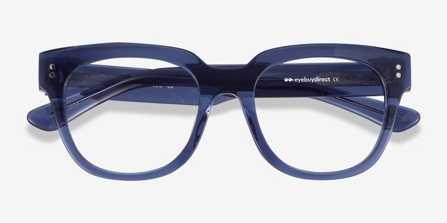Life Clear Blue AcetateEyeglass Frames from EyeBuyDirect, Closed View